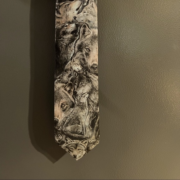 Mens Tie D’em Crazy wolfs - Picture 1 of 2